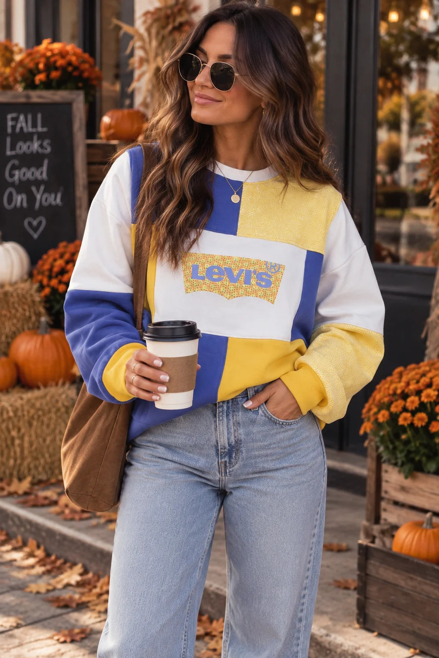 Levi's patchwork crewneck